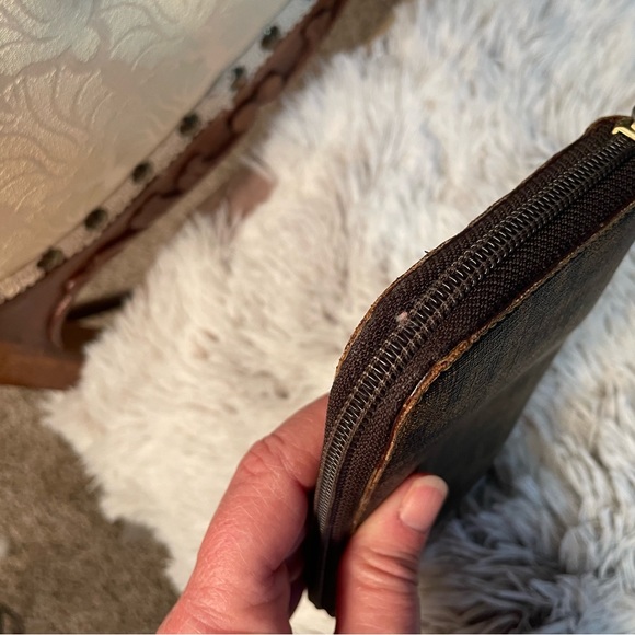 FENDI Tobacco Zucca Coated Canvas Zip Around Wallet - Picture 5 of 12